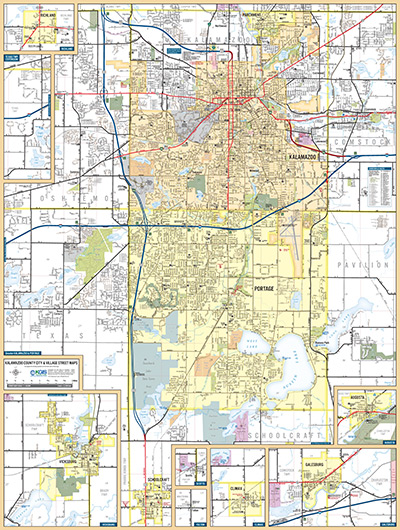 Kalamazoo County Official Road Map 2016, reverse thumbnail